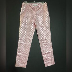 Sara Campbell Shimmery Pink and Silver Patterned Pants